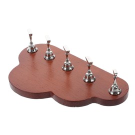 OHPHCALL Manicure Practice Base Fake Nails False Nails Nail Tip Stand Press on Nail Display Fake Nail Holder Nail Practice Stand Nail Display Rack Artificial Nail Stand Wooden Brown