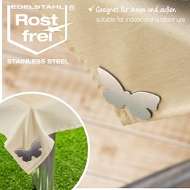 com-four® 8x tablecloth weights - tablecloth weights made of stainless steel - magnetic tablecloth clip - approx. 60 g