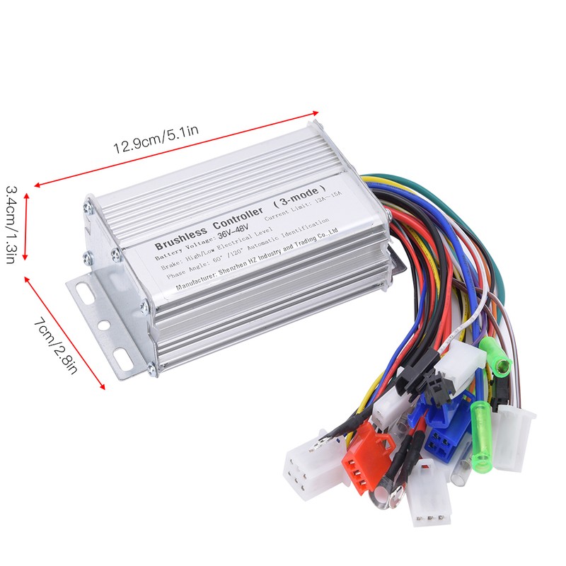 350W Electric Bicycle Brushless Speed Motor Controller for Electric Scooter36V-48V