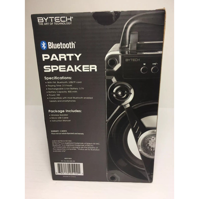 Bytech Bluetooth Party Speaker With LED Lights NEW!!! GREAT GIFT!!!!