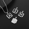 LUXEJEW Christmas Gifts for Men - Initial Necklace, Stainless Steel