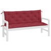 SKM Garden Bench Cushion Set of 2 Wine Red,Red (Weight