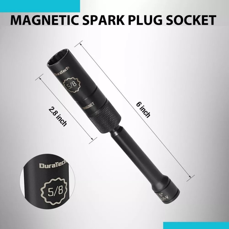 DURATECH 5/8" Swivel Magnetic Spark Plug Socket 3/8" Drivex6" 1MM