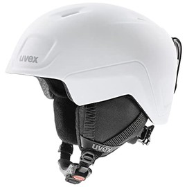 uvex Heyya Pro Unisex Youth Ski Helmet, White/Black Matt, 51-55 cm