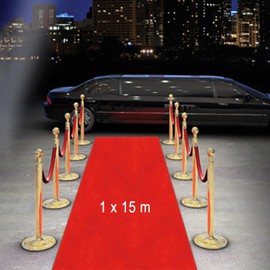 Krause & Sohn Red Carpet 1 x 15 m VIP Party Accessories Red Runner Wedding Birthday Emfpang Flower Children Bride and Groom Wedding Ceremony