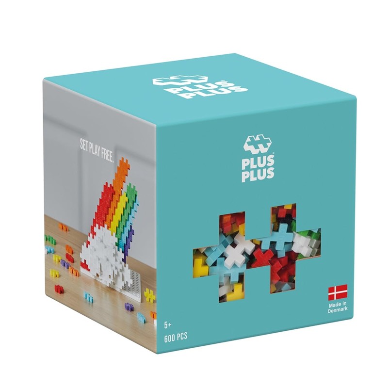 Plus-Plus 3976 Ingenious Construction Toy, Rainbow, Creative Building Blocks, Building