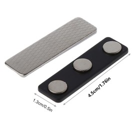Name Badge Magnets - Magnetic Name Tag Holders with 3 Premium Strength Neodymium Magnets for Name and Badges (10)