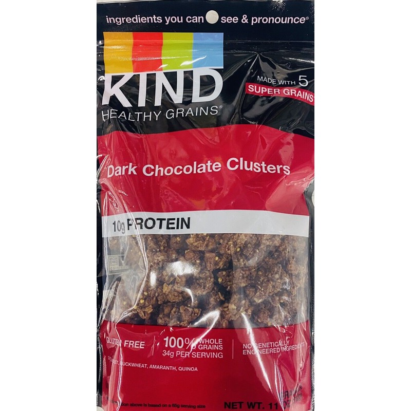 Kind 2x KIND Healthy Grains DARK CHOCOLATE CLUSTERS Granola 11
