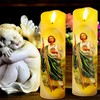 Baquler 2 Pcs Flameless LED Prayer Candle Real Wax Baptism