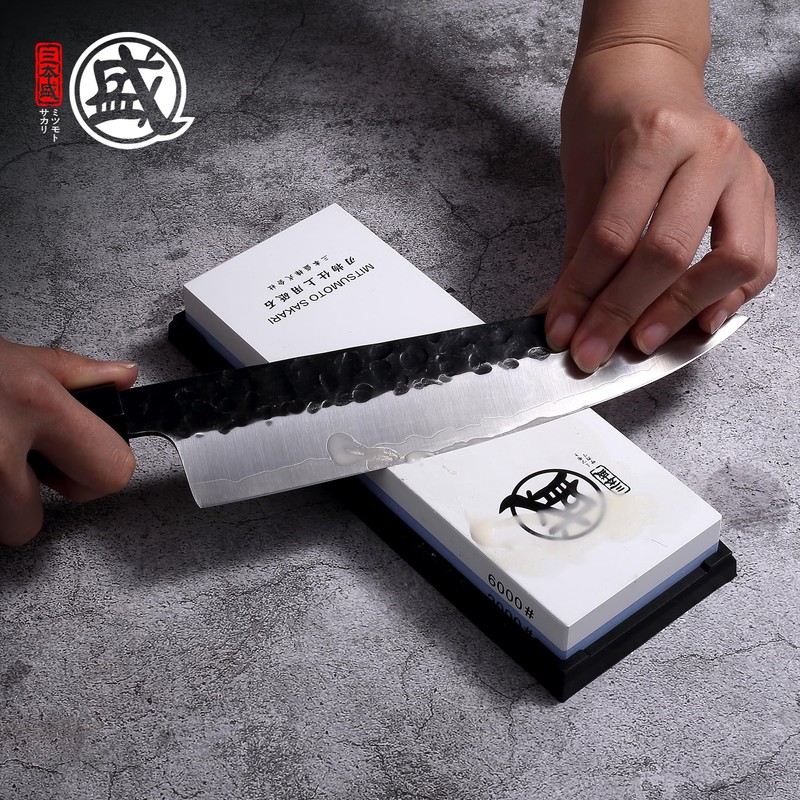 MITSUMOTO SAKARI 1000/3000 Grit Japanese Knife Sharpening Stones Whetstone, Professional