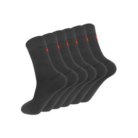 ZAKASA Bamboo Socks Men's Business: Anti Sweat Socks Men Bamboo Against Sweaty Feet Suit Socks Soft Breathable Antibacterial Odour Inhibiting, Grey-6 Pairs