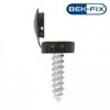 BEK-FIX® Number Plate Screws and Caps Fitting Kit, White Yellow
