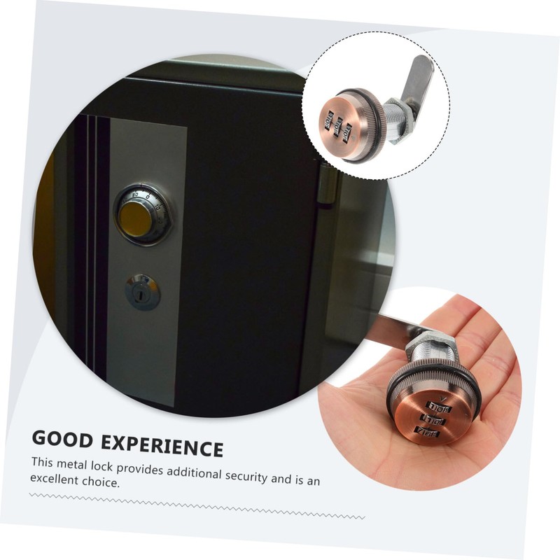 jojofuny 2pcs Cabinet Lock Combination Password Secure Metal Lock for