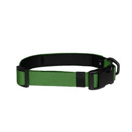 K9 Everyday Dog Collar - Adjustable, Breathable Padding, Durable Nylon Webbing, Fits Small Dogs - Forest Green