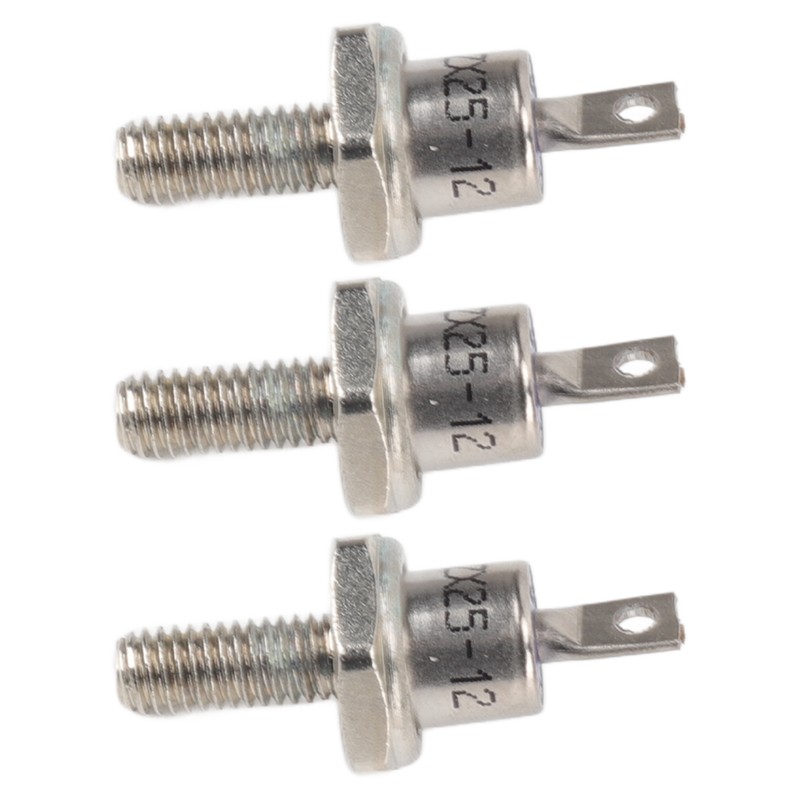 3PCS Rectifier Diode Spiral 25A Iron High Hardness Spiral Rectifier