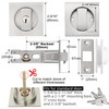 Malimali Pocket Door Lock with Key, Brushed Steel Pocket Door