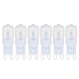 6 Bombillas LED G9 de 3 W Regulables para Lámparas de Techo Y Lámparas Colgantes.(#1) White Light 110-140V es adecuado para los portavasos G9