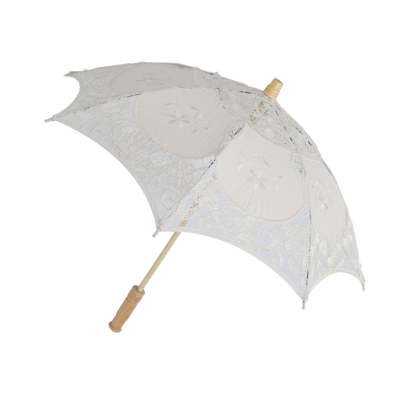 Lace Parasol Umbrella Wedding Bridal Lace Umbrella Decorative Embroidery Flower