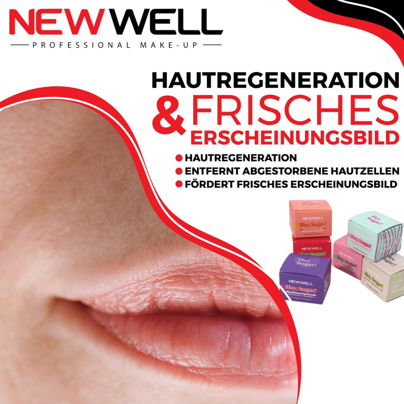 NEW WELL Lip Scrub Lip Scrub - Intensive Moisture, Vegan,