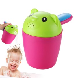 Baby Bath Rinse Cup,Ergonomic Handle Shampoo Rinse Cup Cute Waterfall Bath Rinser | Bath Water Bailer Baby Bath Pour Cup Comfortable Wash Hair Cup for Kids Boys Girls