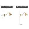 TRLIFE Wall Sconce Plug in, Dimmable Wall Sconce Brushed Brass