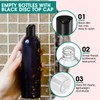 16 oz Clear Plastic Empty Bottles with Black Disc Top