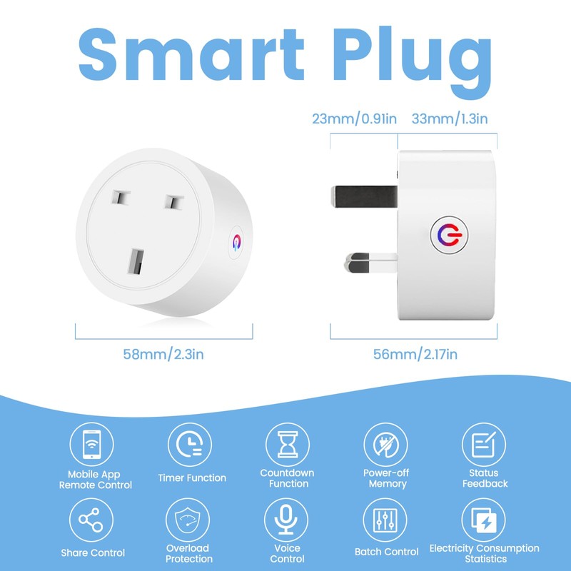Oblinple Smart Plug 13A Alexa Plugs that Work with Alexa