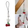 SANGXIU Handcrafted Cherry Phone Charm Cute Phone Pendant Fruit Phone