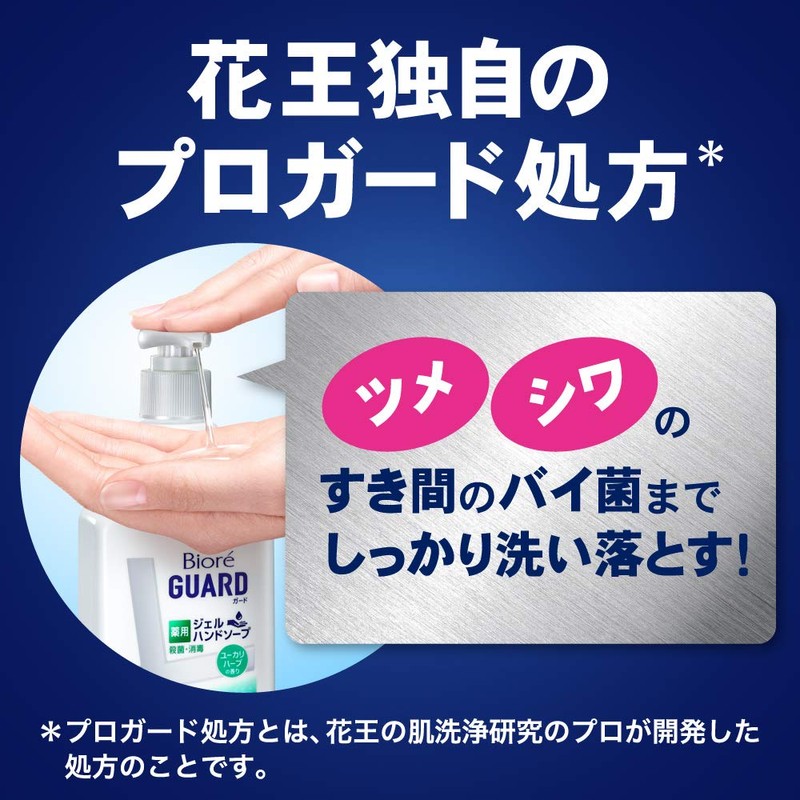 Biore GUARD Hand Gel Soap Refill, Eucalyptus Herbal Scent, 13.5