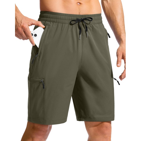 Men's Swim Trunks 9" Quick Dry Beach Shorts with 4