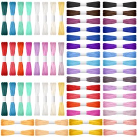 GliCraft 60 Rolls 1/8 Inch Ribbon 360 Yards, Solid Satin Ribbon Set for Crafts DIY Decoration Sewing Scrapbooking Invitation Card Hair Bow Wrapping Tags, 6 Yards x 30 Colors