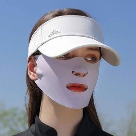 Mouse-Open Golf Rounding UV Protection Face Cool Mask Face Cool Mask (Pink) 5ea