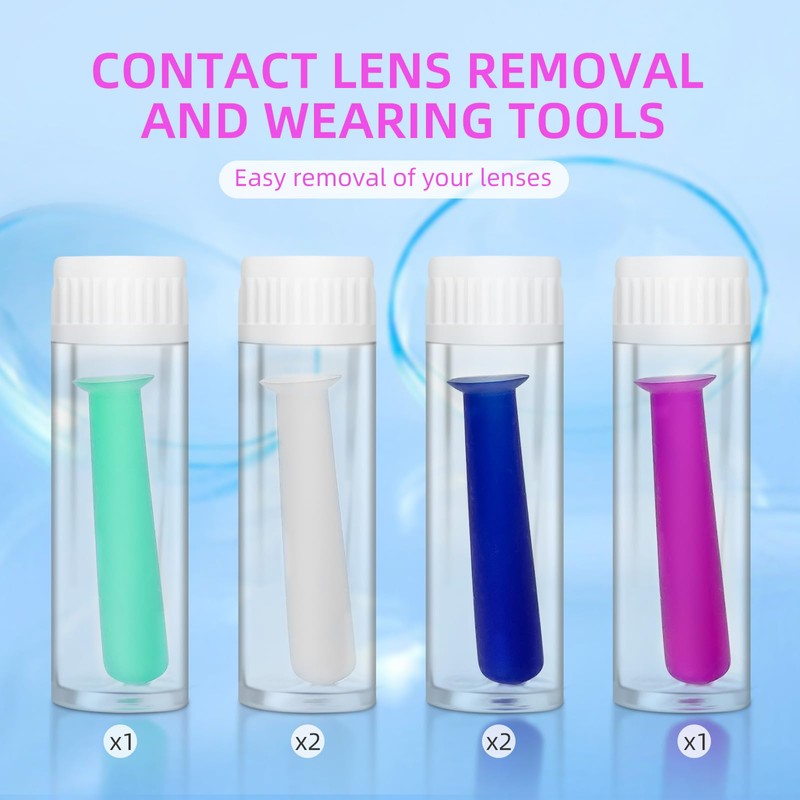 Hard Contact Lens Remover Tool Set, Silicone Suction Sticks for