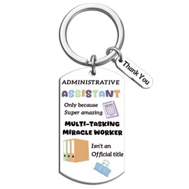 Administrative Professional Day Gifts Administrative Assistant Gifts Assistant Keychain Secretary Gift for Women Appreciation Gift for Coworkers Employee Admin Present for Professionals Admin Keyring