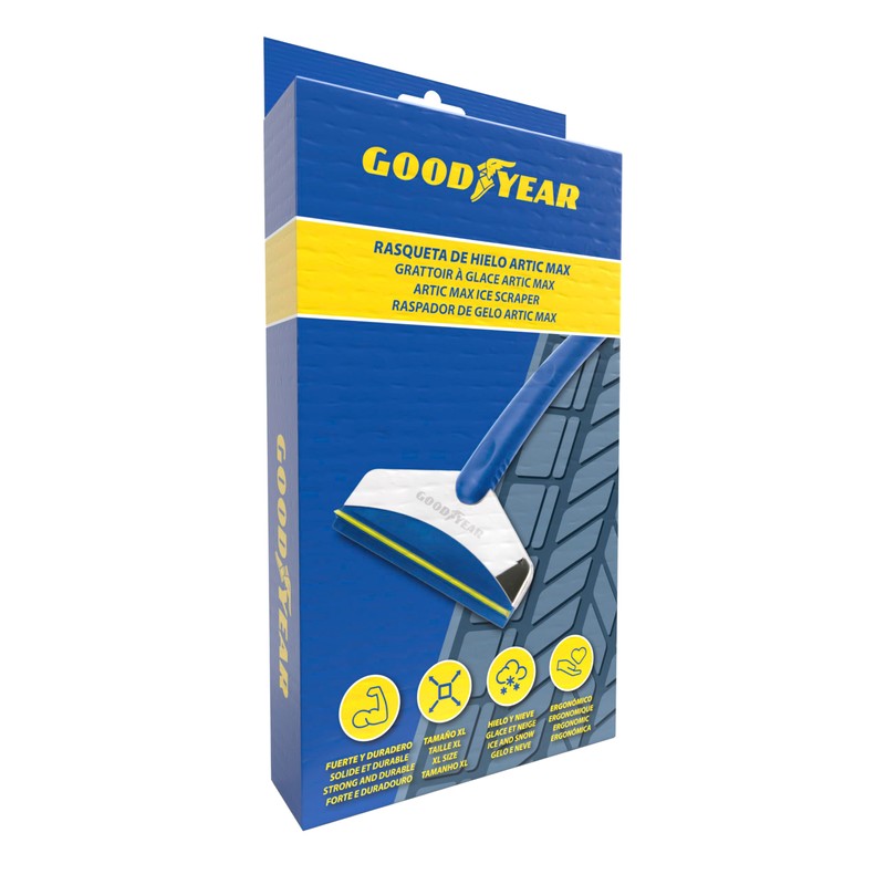 Goodyear Artic Max XL Ice Scraper with Water Resistant Rubber.