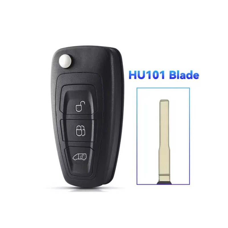 Flip Key Shell Compatible with Ford Focus, Mondeo, Fusion, Fiesta,