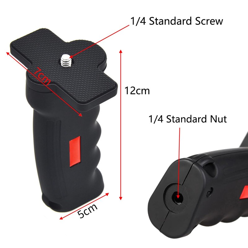 Camera Handle Stabiliser Camcorder Handle with 1/4 Inch Screw and