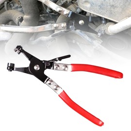 Professional Hose Clamp Pliers Repair Tool, Upgraded Heavy Duty Auto Repairing Tool Spring Clamp Pliers, Hose Clamp Tool for Removal and Installation Ring-Type or Flat-Band Hose Clamps (Red)