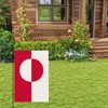 Greenland Burlap Garden Flag,Double Sided 12X18 Inch, Flag Only, for