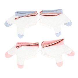 Ipetboom Newborn Anti-Eating Gloves Breathable Nylon Teething Mittens for Infants 2 Pairs Soft Hand Guards for Teething Relief Unisex Design for Babies Random Style