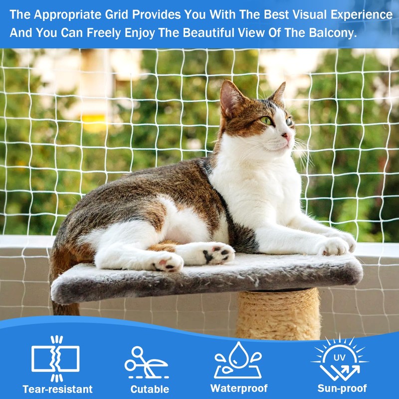 Corpower Cat Net for Balcony, Cat Protection Net 10 x