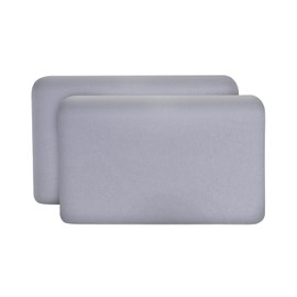 Cushion Cover 40 x 25 cm, Grey Double Pack, Perfect for Volar Travel Pillows, Cotton (Double Jersey), Non-Iron and Tumble Dryer-safe, Cushion Covers Set of 2 with Zip, Oeko-Tex Certified