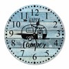 KEEPSUPER Clock Happy Camper Wall Clock 10 Inch Battery Operated