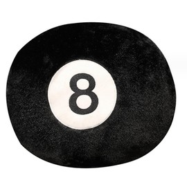 OUKEYI Black Large Sports Pillow Simulation Billiards 8 Balls Plush Stuffed Sports Balls Toy Soft Throw Pillows Cushion Decorative Cushionfor Home Bed Sofa Decor, Kids Gift 14 Inch