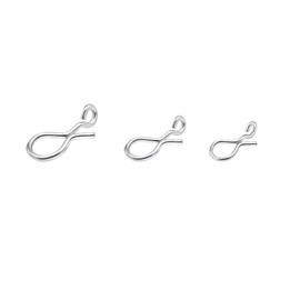 Dr.Fish 50 Pack Fly Fishing Snap 5 Sizes Stainless Steel Quick Change Lure Clip for Fishing Flies, Trout Fishing