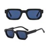 RUNHUIS Vintage Rectangle Sunglasses Women Men Retro Small Square Chunky