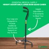 Essential Medical Supply Large Base Quad Cane in Black -