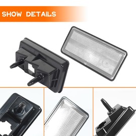 Tonsya For 1974 1975 1976 1977 1978 1979 Chevy Corvette C3 Front Bumper Signal Side Marker housing Clear Lens LSOT00932-R, LSOT00932-L