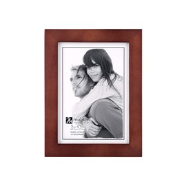Malden 5x7 Picture Frame - Wide Real Wood Molding, Real Glass - Dark Walnut