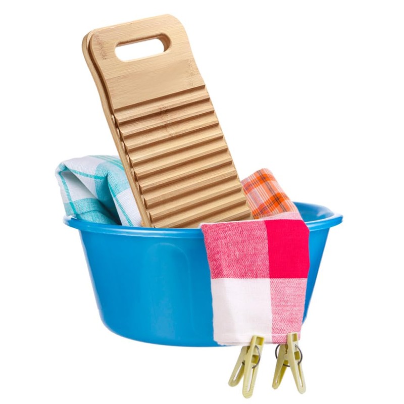 Wash Board, Household Washboard for Hand Washing Clothes, Wooden Handwash